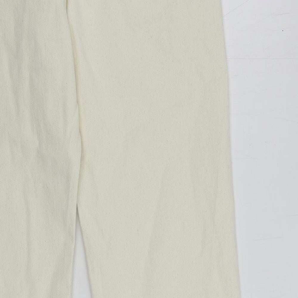 Womens UK Size 32 in Marks and Spencer Regular Fit  Ivory Trousers