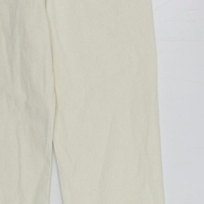 Womens UK Size 32 in Marks and Spencer Regular Fit  Ivory Trousers
