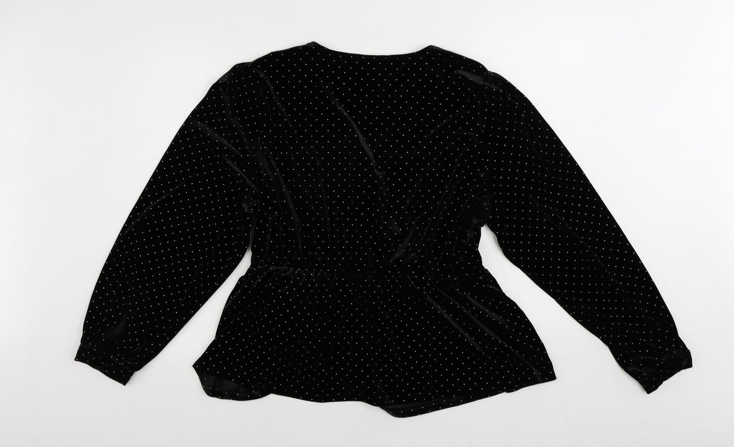 Womens UK Size 20 Marks and Spencer Black Wrap Blouse
