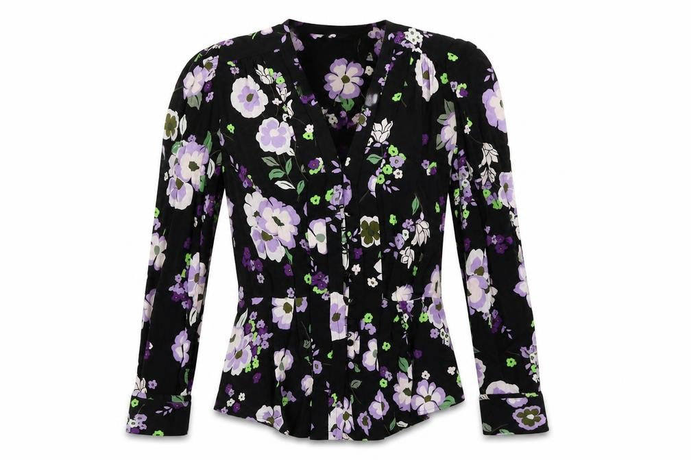 Womens UK Size 8 Marks and Spencer Black Basic Button-Up