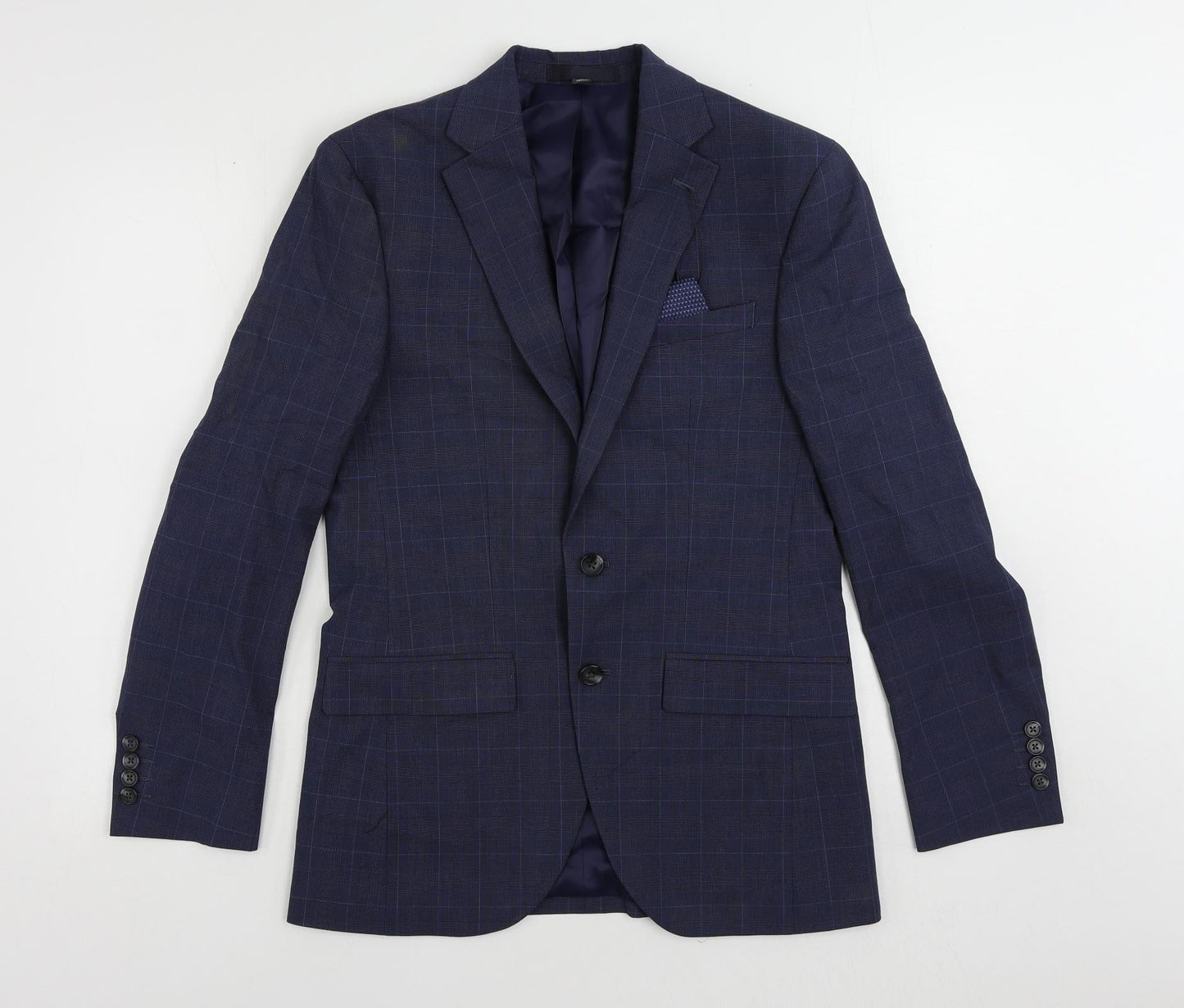 Mens UK Size 36 Marks and Spencer Regular Blue Suit Jacket