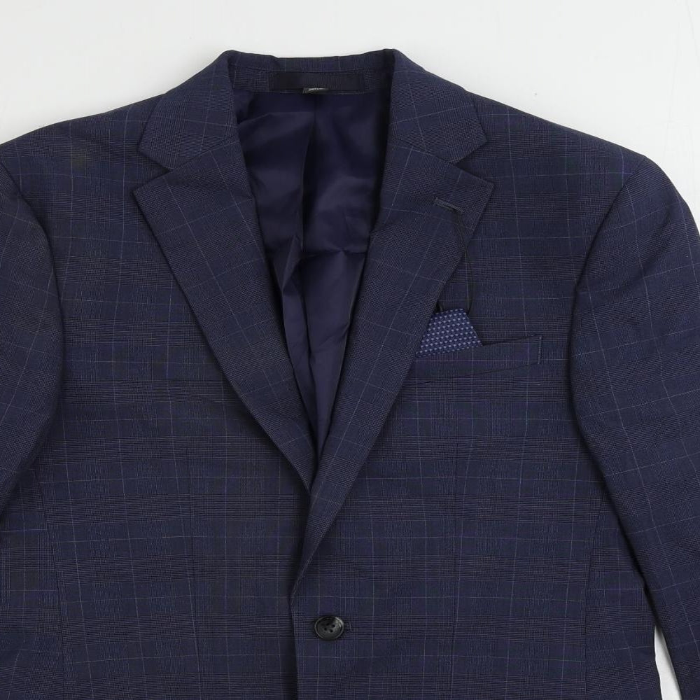 Mens UK Size 36 Marks and Spencer Regular Blue Suit Jacket