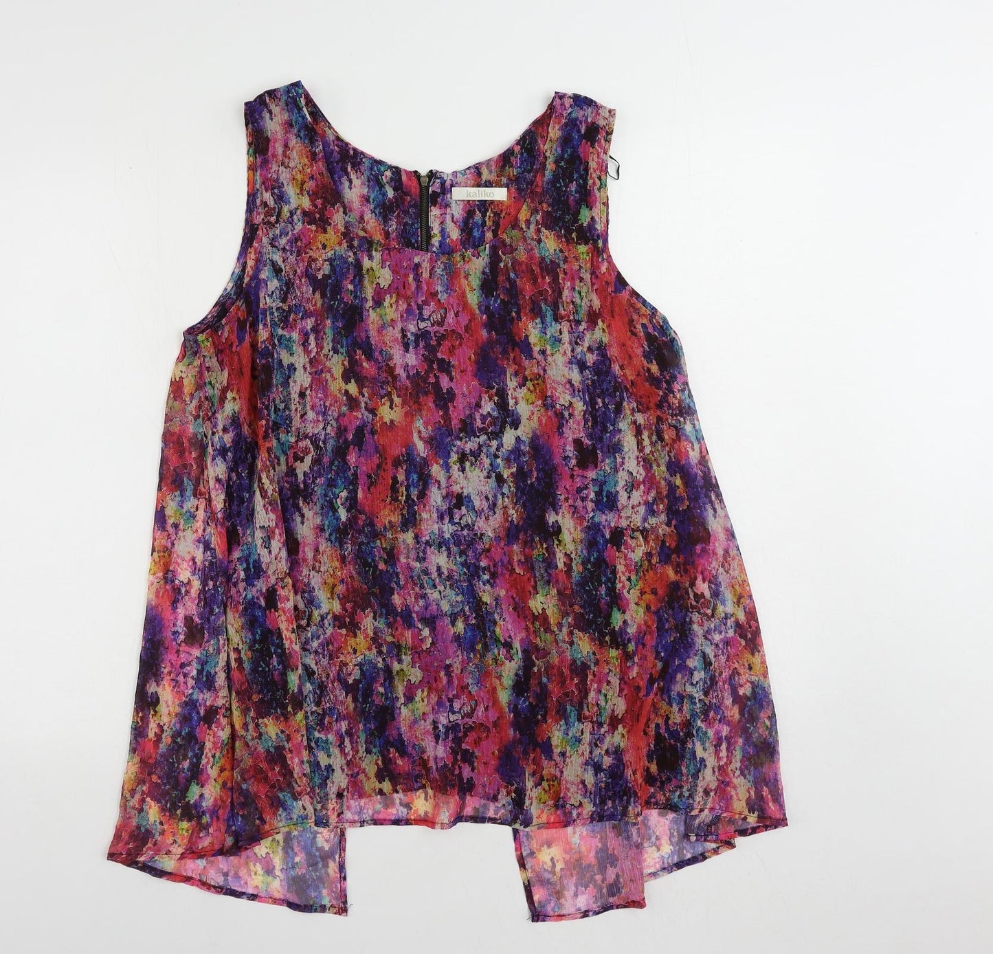 Womens UK Size 12 Kaliko Multicoloured Basic Tank