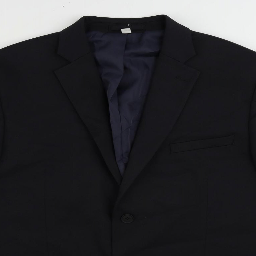 Autograph Mens Blue Polyacrylate Fibre Jacket Suit Jacket Size 44 Regular