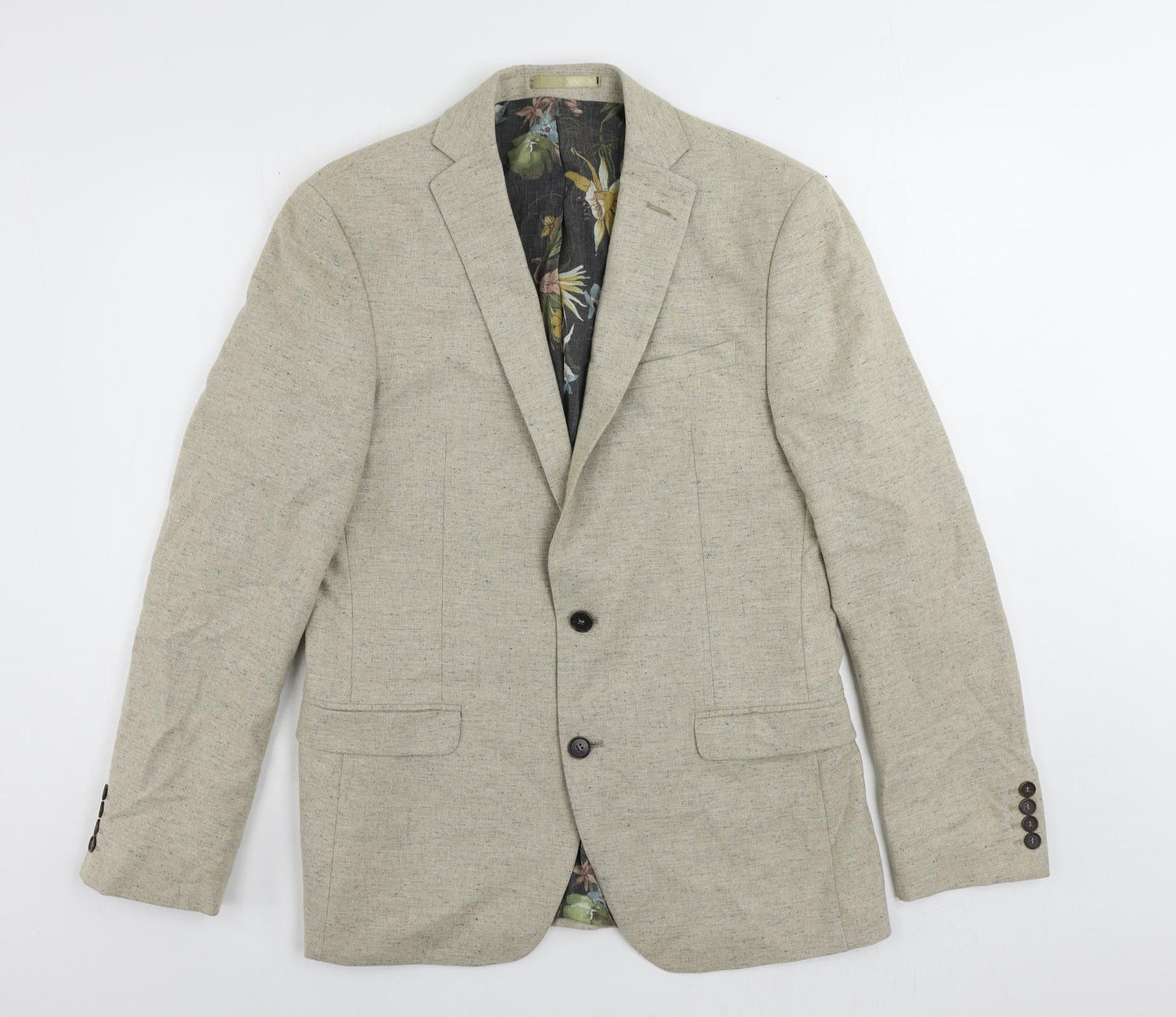 Mens UK Size 40 Limehaus Regular Beige Suit Jacket