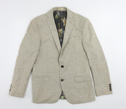 Mens UK Size 40 Limehaus Regular Beige Suit Jacket