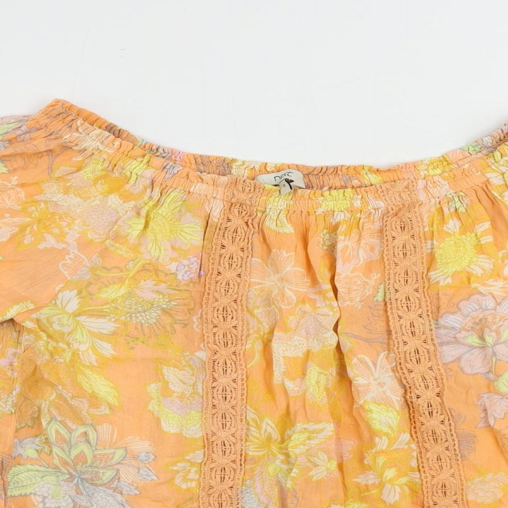 Womens UK Size 12 NEXT Orange Basic Blouse