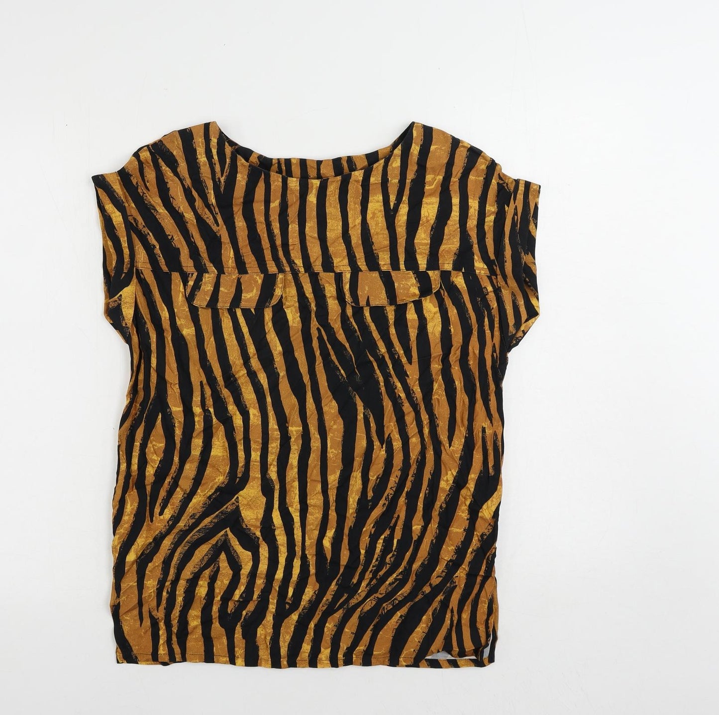 Womens UK Size 8 NEXT Brown Basic Blouse