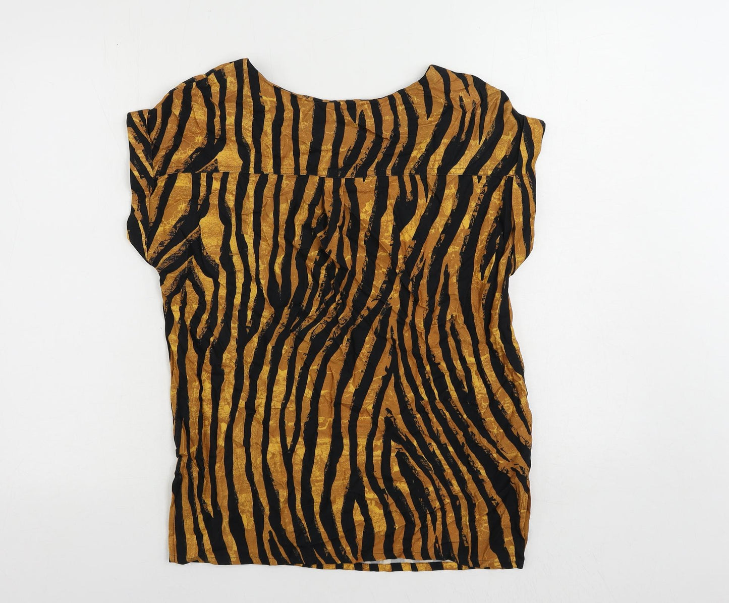 Womens UK Size 8 NEXT Brown Basic Blouse