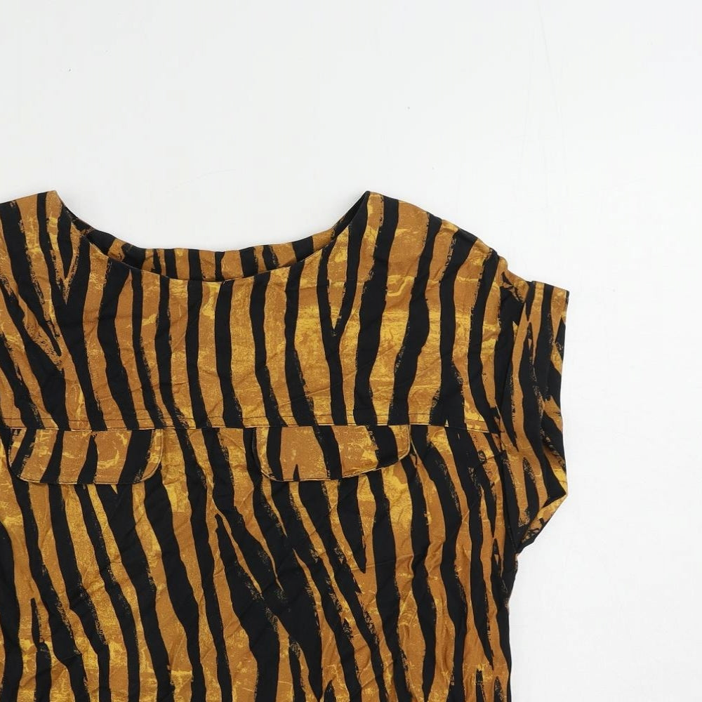 Womens UK Size 8 NEXT Brown Basic Blouse