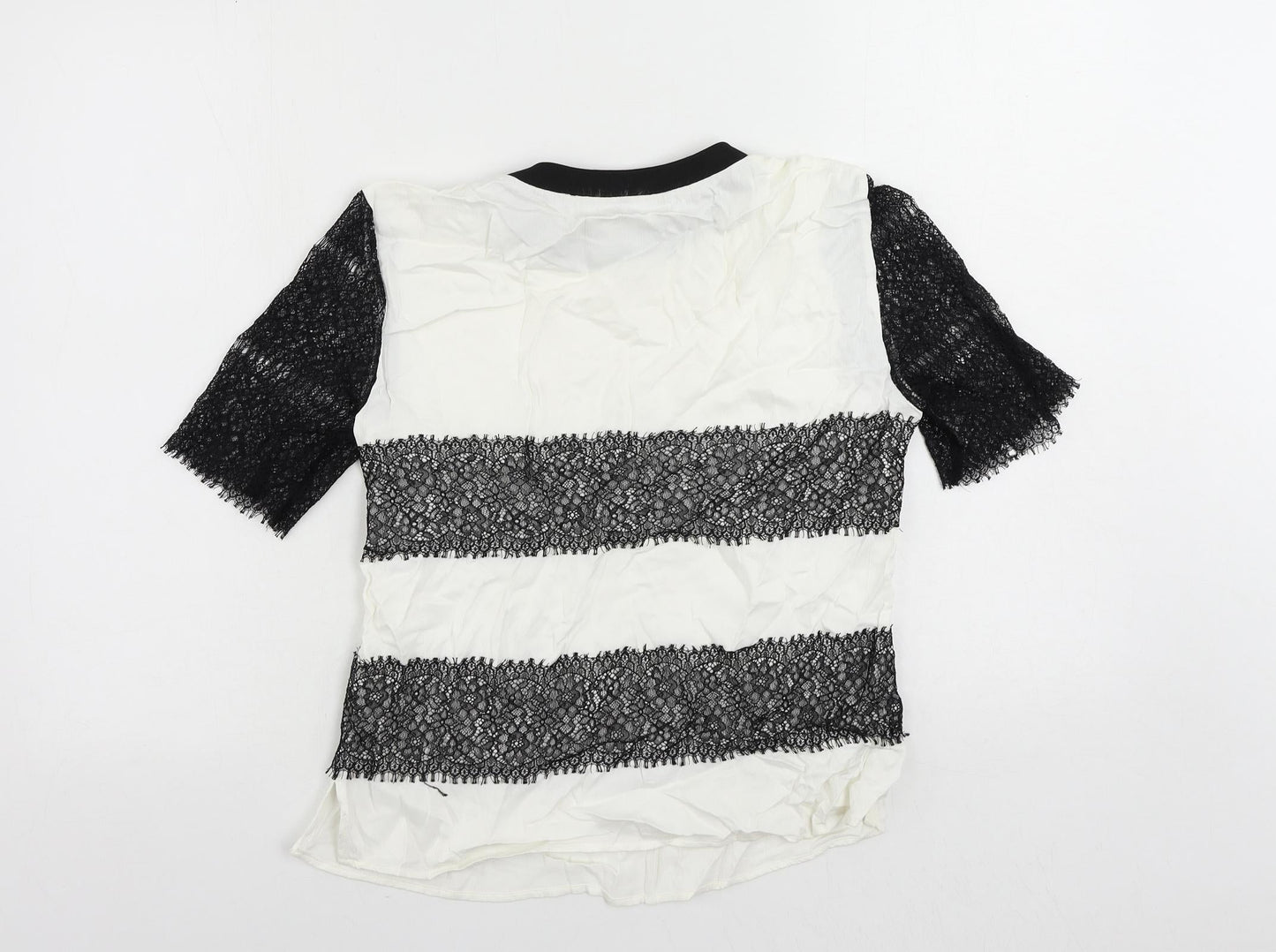 Womens UK Size M Zara White Basic Blouse