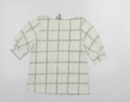 Womens UK Size XS H&M White Basic Blouse