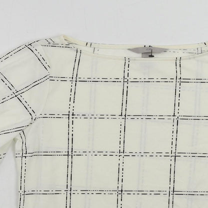 Womens UK Size XS H&M White Basic Blouse