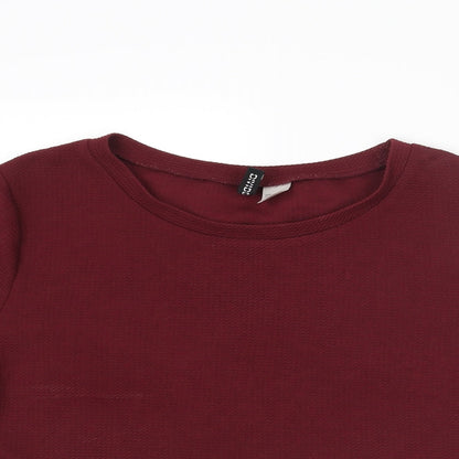 Womens UK Size M Divided by H&M Red Basic Blouse