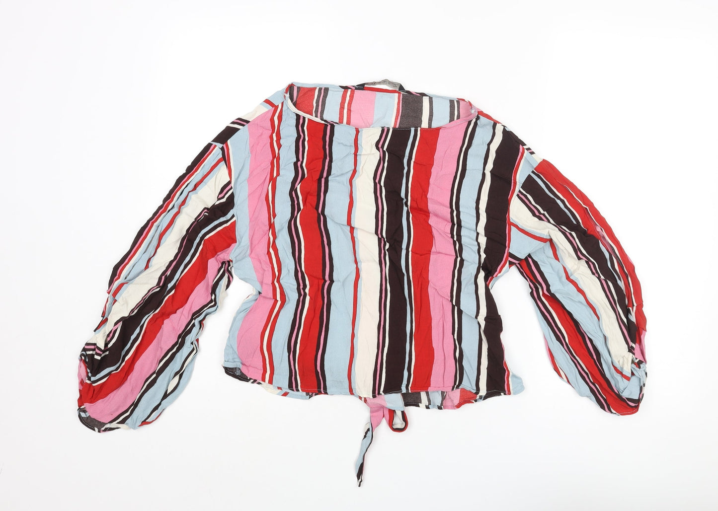 Womens UK Size M Zara Multicoloured Basic Blouse
