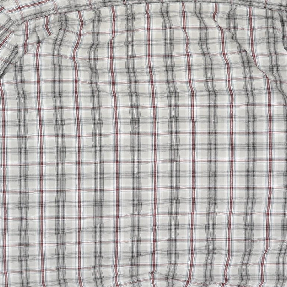 Debenhams Mens Grey Check Cotton Button-Up Size XL Collared Button