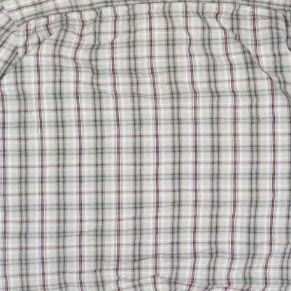 Debenhams Mens Grey Check Cotton Button-Up Size XL Collared Button