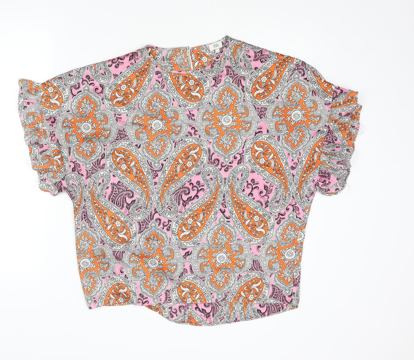 Womens UK Size S River Island Multicoloured Basic Blouse
