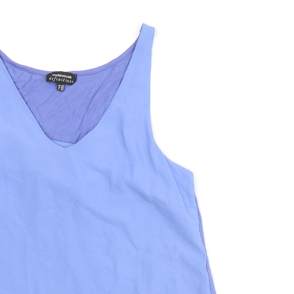 Womens UK Size 10 Warehouse Blue Camisole Blouse
