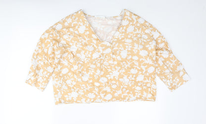 Womens UK Size M Mango Beige Basic Blouse