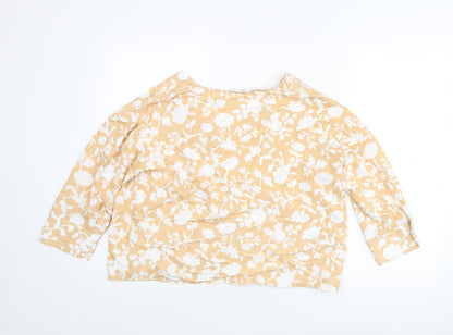 Womens UK Size M Mango Beige Basic Blouse