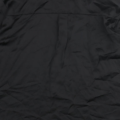 Womens UK Size S Zara Black Basic Button-Up