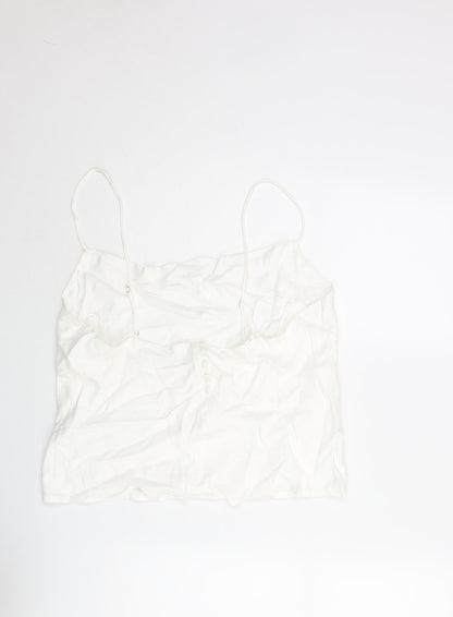 Womens UK Size 2XL Zara White Camisole Blouse