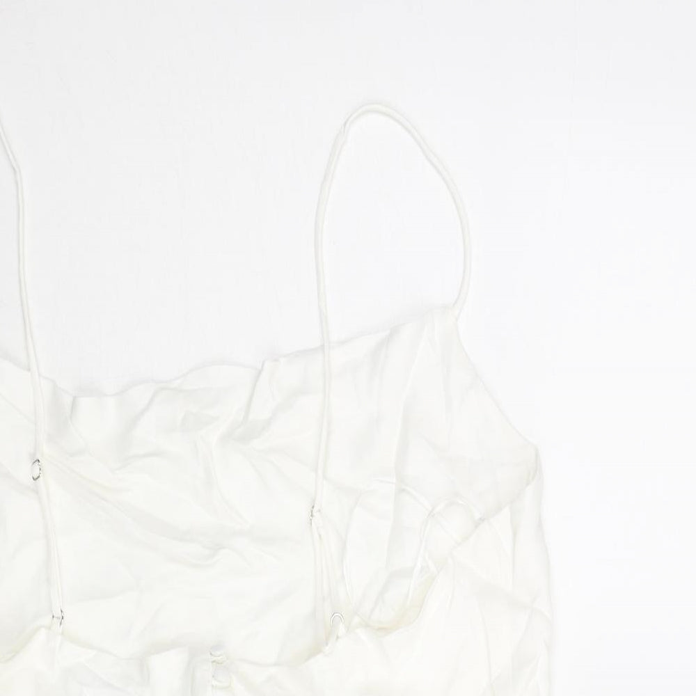 Womens UK Size 2XL Zara White Camisole Blouse