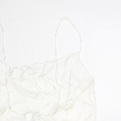 Womens UK Size 2XL Zara White Camisole Blouse