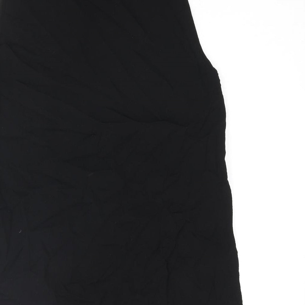 Sahara Womens Black Viscose Camisole Blouse Size 6 Round Neck