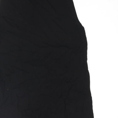 Sahara Womens Black Viscose Camisole Blouse Size 6 Round Neck