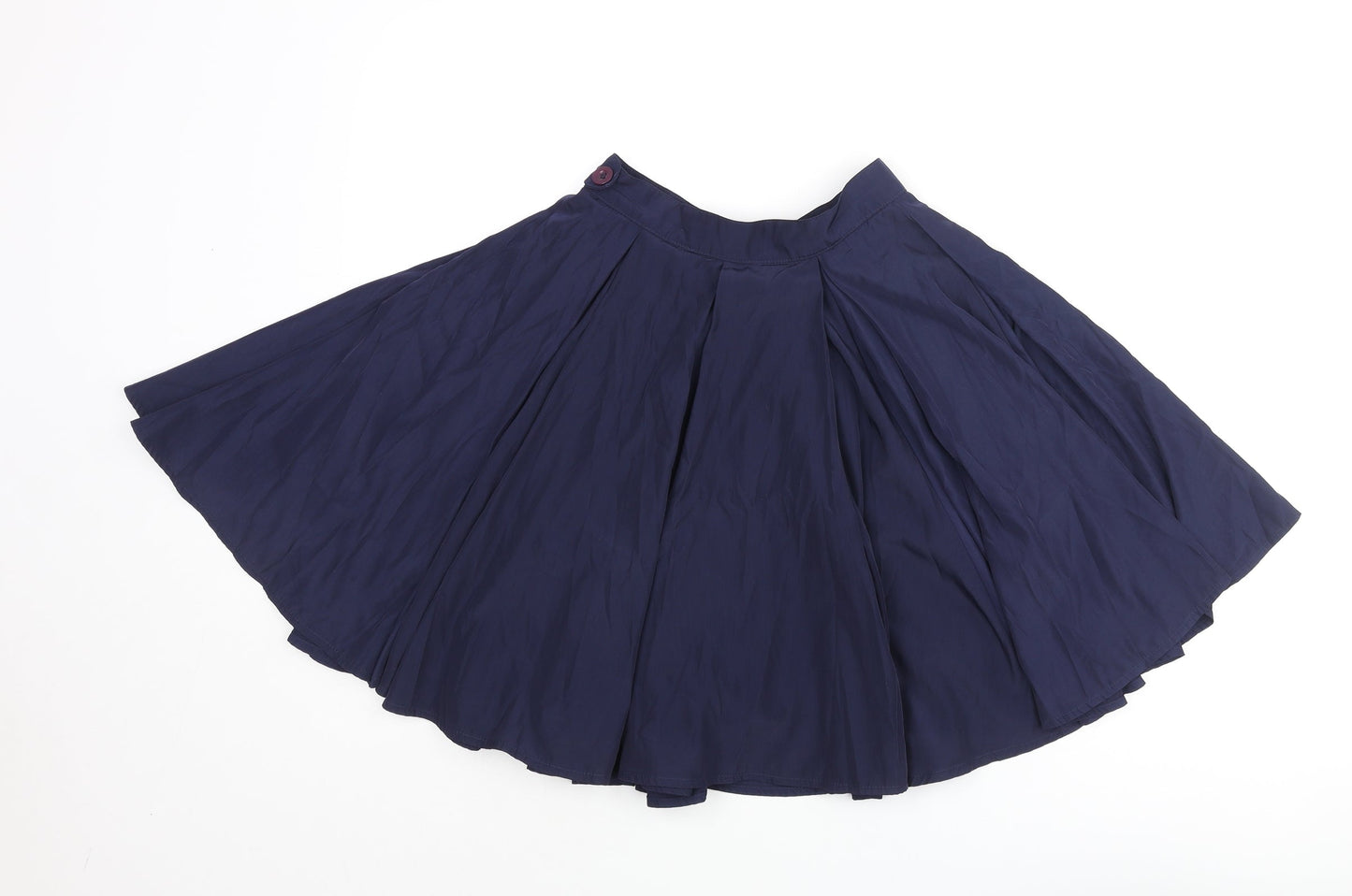 American Apparel Womens Blue Polyester Flare Skirt Size XS Zip