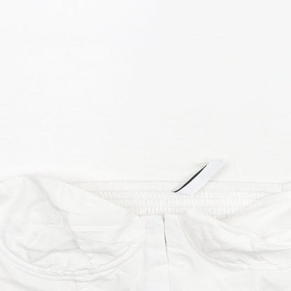 Womens UK Size S Stradivarius White Cropped Blouse