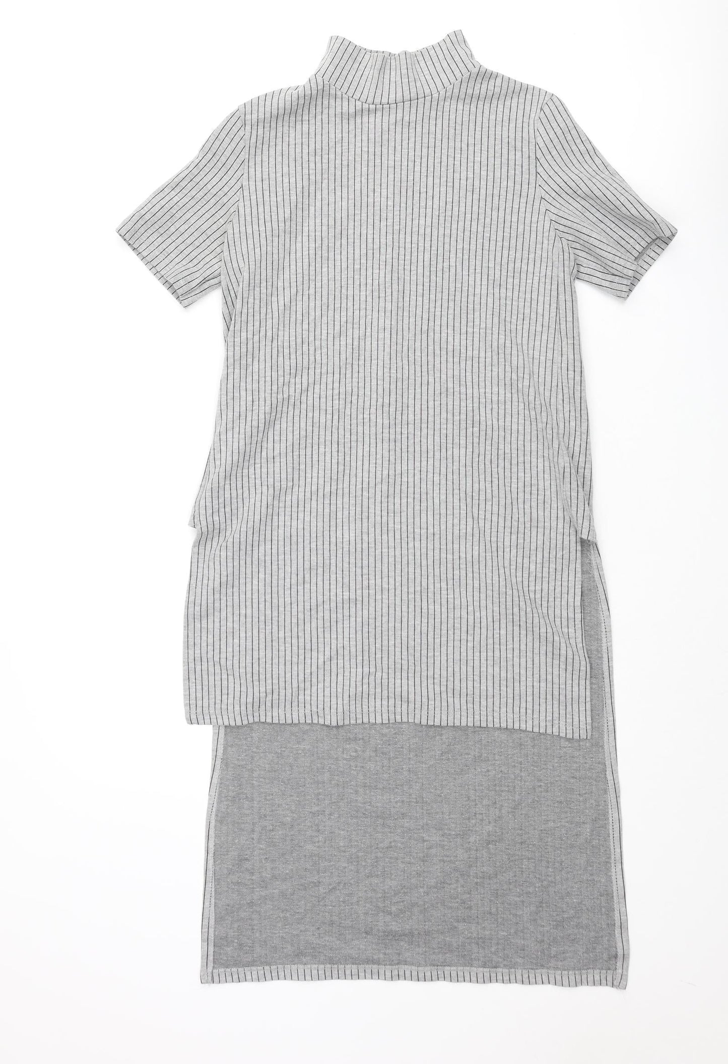 Womens UK Size S Zara Grey Tunic Blouse