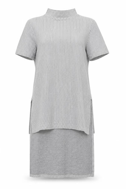 Womens UK Size S Zara Grey Tunic Blouse