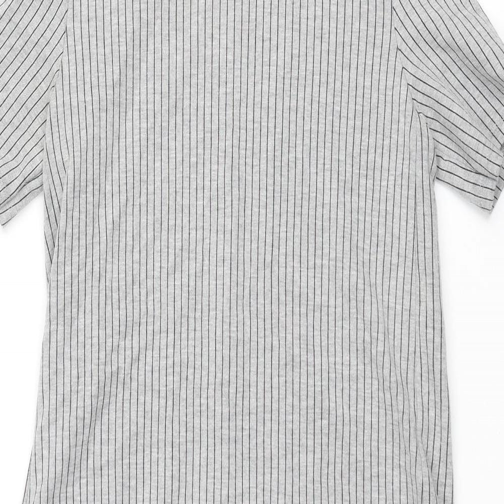 Womens UK Size S Zara Grey Tunic Blouse