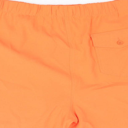 Marks and Spencer Womens Orange Polyester Basic Shorts Size 24 L4 in Regular Pull On