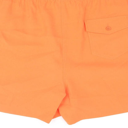 Marks and Spencer Womens Orange Polyester Basic Shorts Size 24 L5 in Regular Pull On