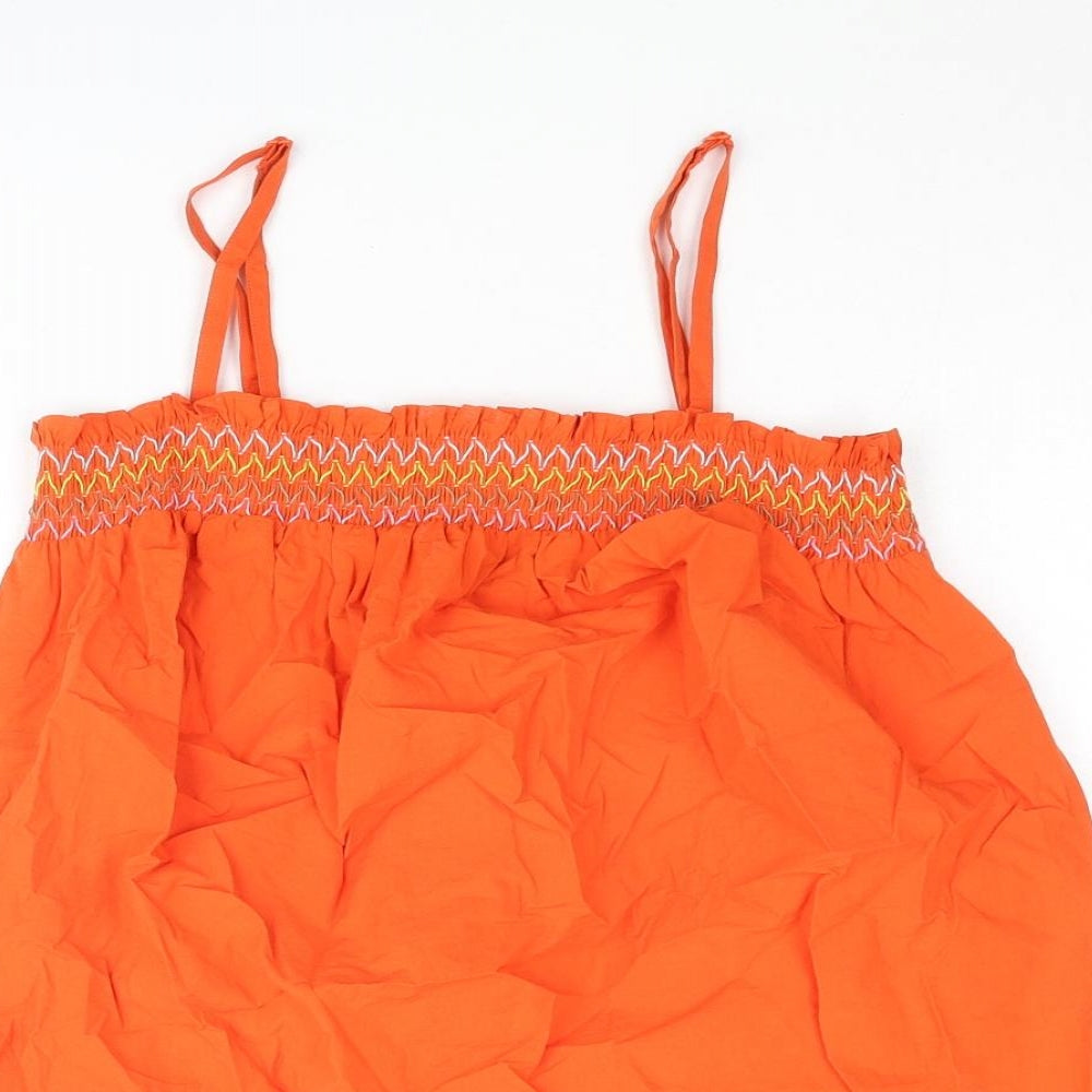 Womens UK Size 10 Marks and Spencer Orange Camisole Blouse