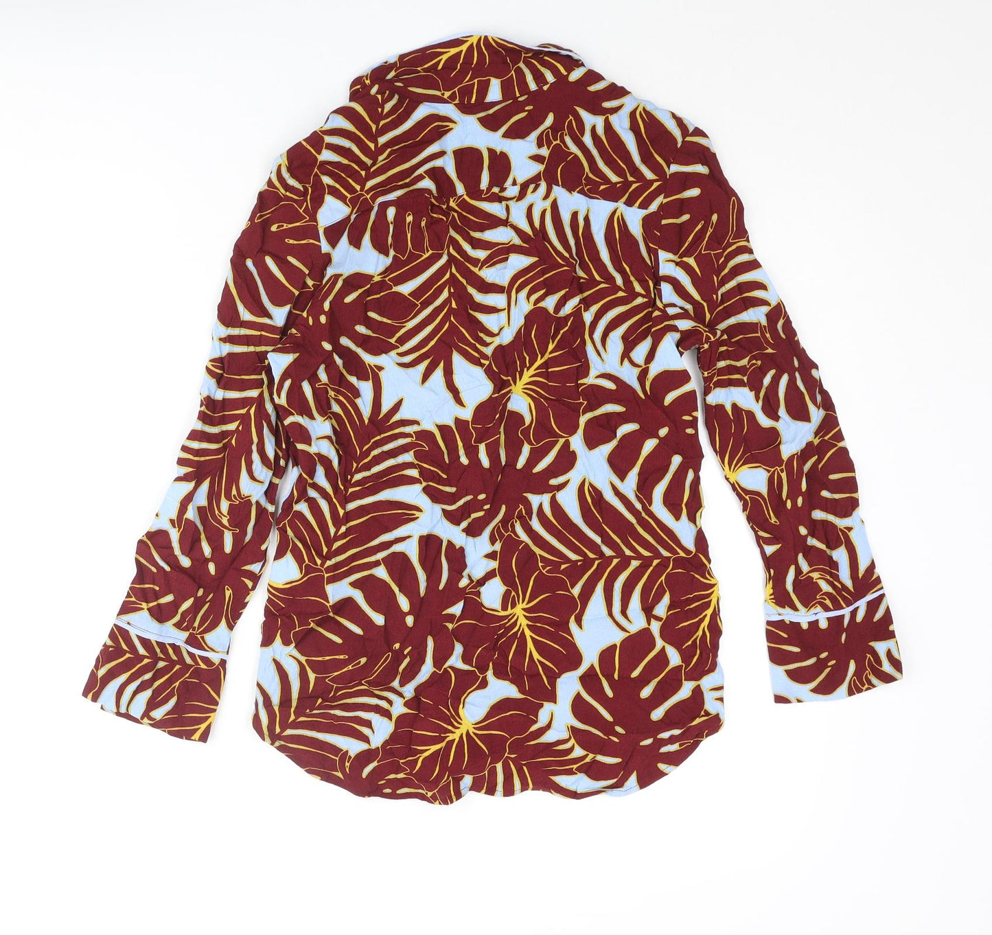 Womens UK Size 4 H&M Red Basic Button-Up