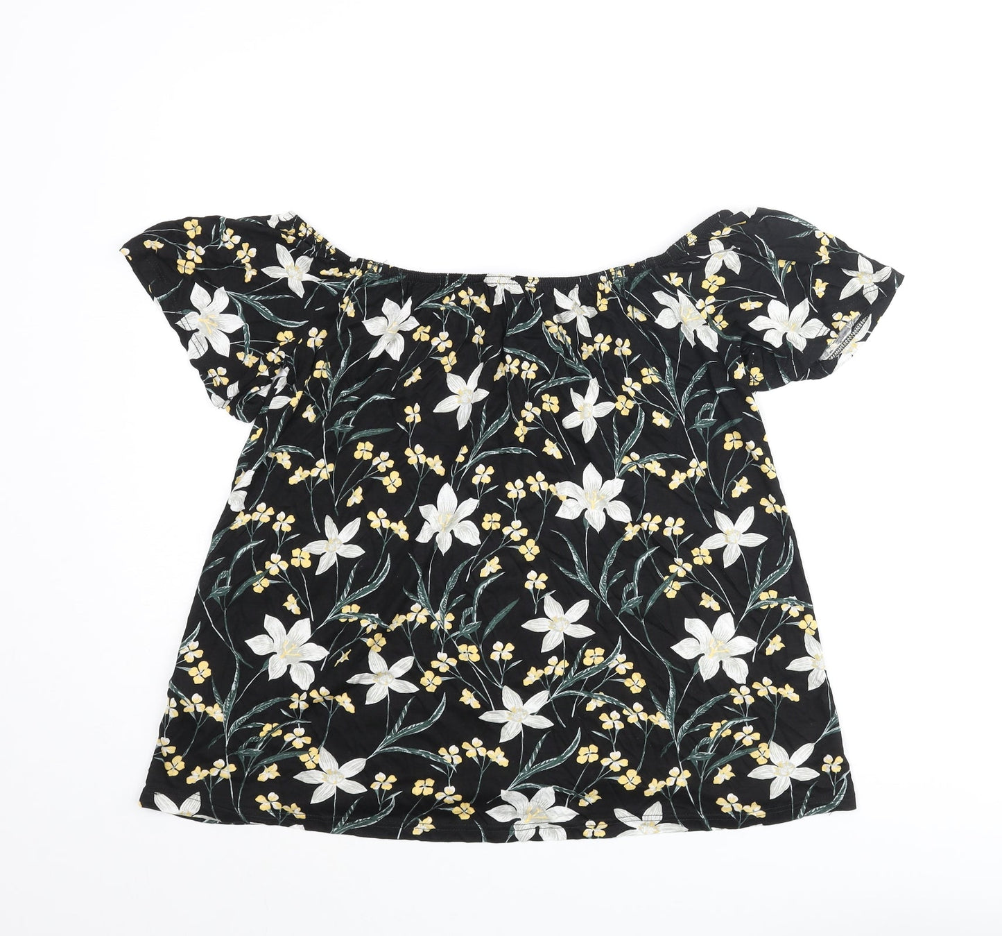 Womens UK Size 12 Dorothy Perkins Black Basic Blouse