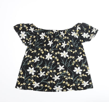 Womens UK Size 12 Dorothy Perkins Black Basic Blouse