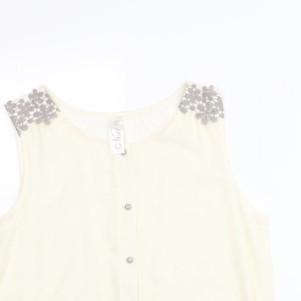 Womens UK Size 12 NEXT Ivory Camisole Blouse