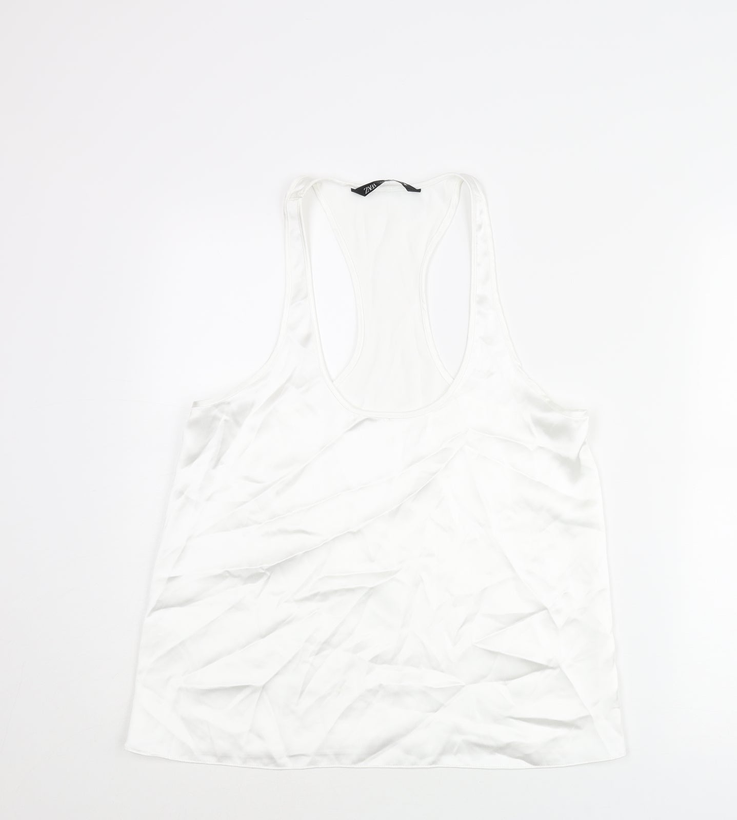 Womens UK Size M Zara White Camisole Blouse