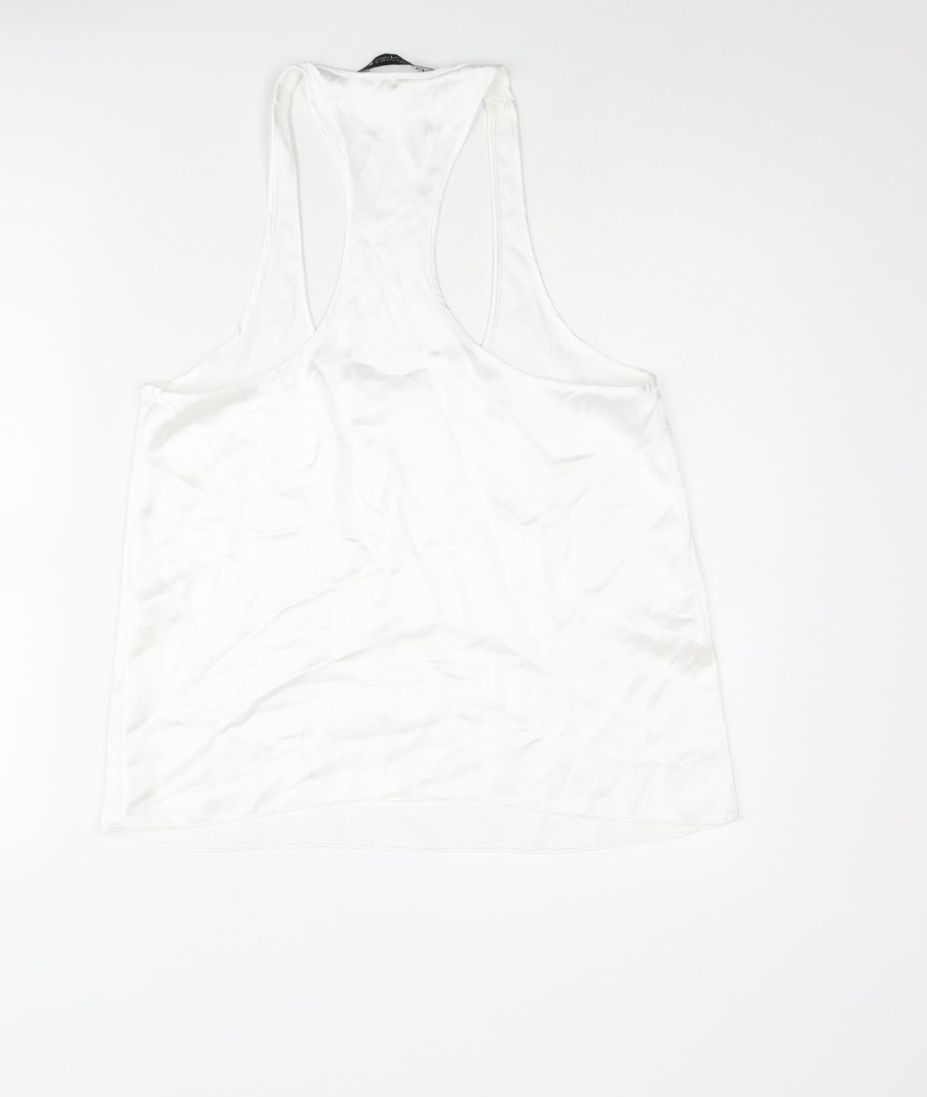Womens UK Size M Zara White Camisole Blouse