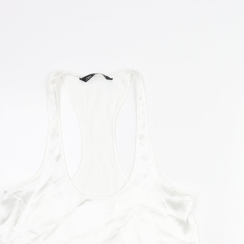 Womens UK Size M Zara White Camisole Blouse