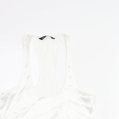 Womens UK Size M Zara White Camisole Blouse