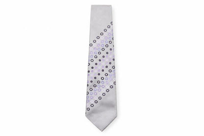 Mens Lloyd Attree & Smith Silver No Pattern  Pointed Tie