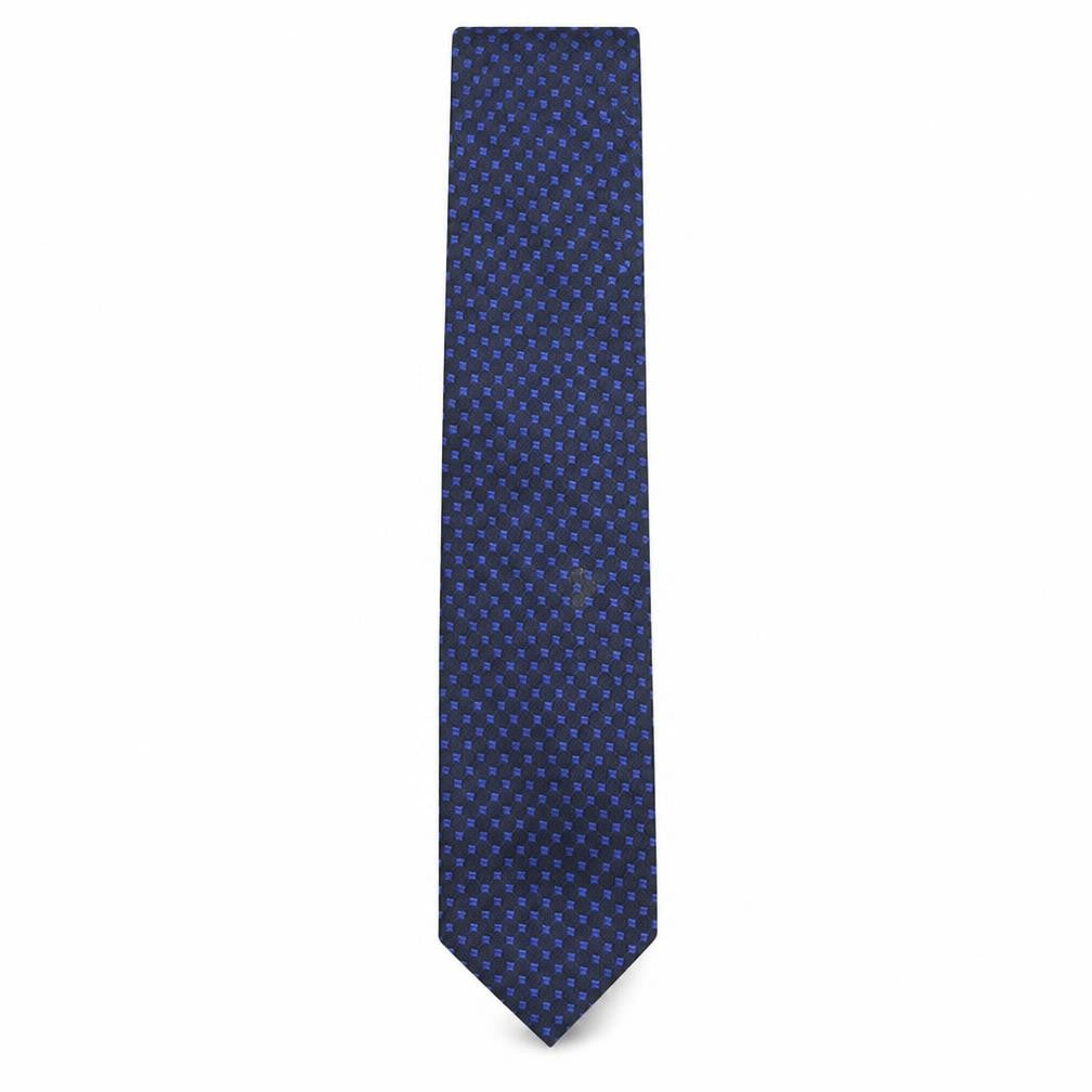 Mens John Curtis Blue Plaids & Checks  Pointed Tie