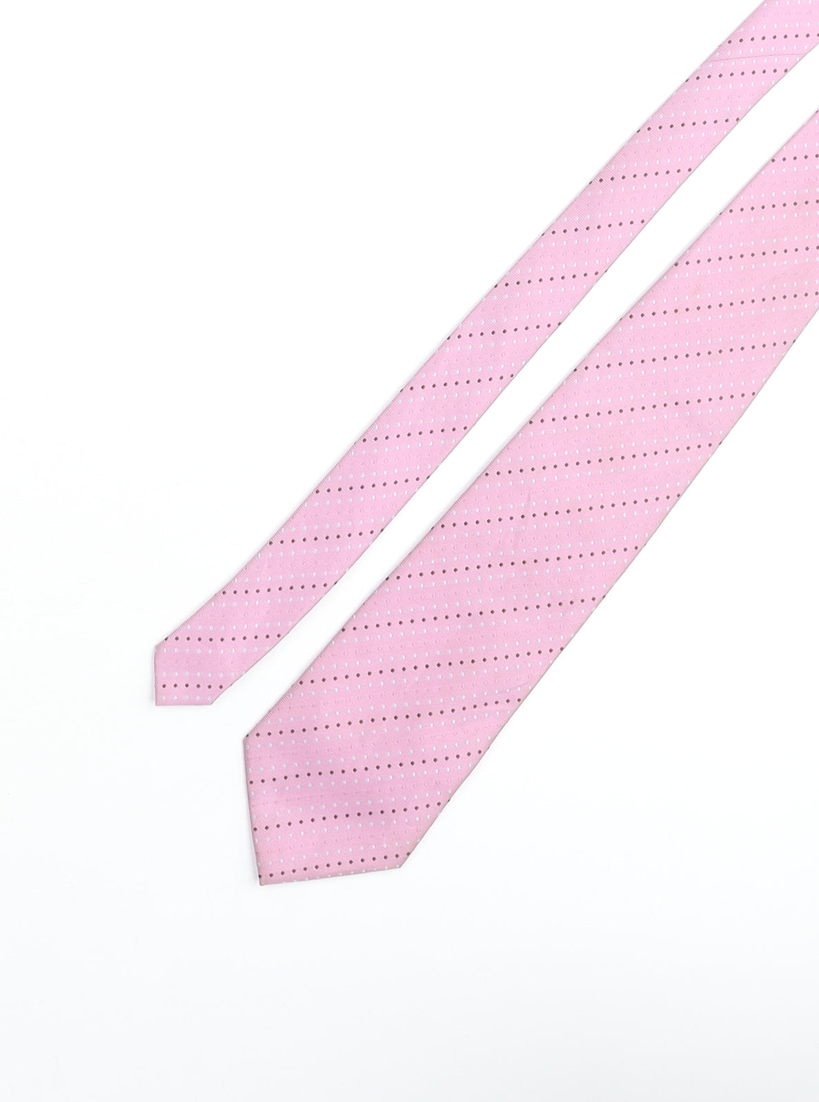 Soprano Mens Pink Striped Polyester Pointed Tie One Size